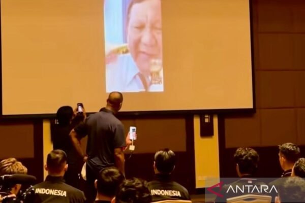 Presiden Prabowo Melakukan Video Call dengan Timnas Indonesia